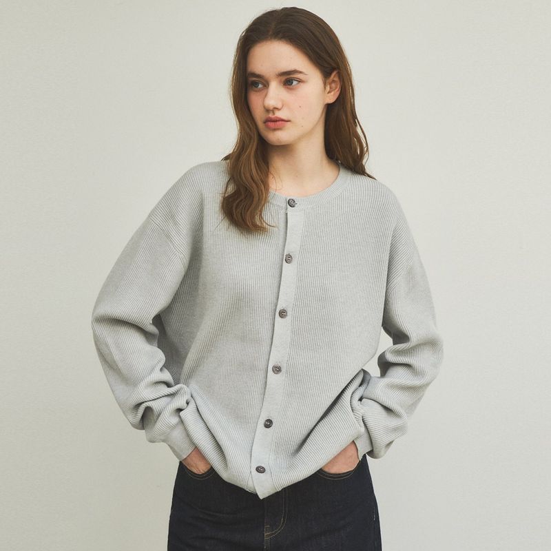 Always Soft Round Knit Cardigan_5Color