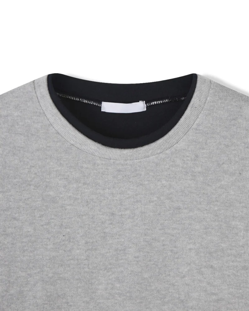 [Unisex] Crop layered round knit(3color)