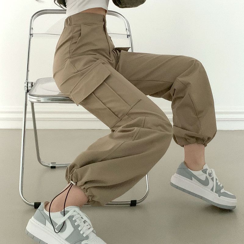 [Bellide made/short, long] Urban two-way string cargo pants