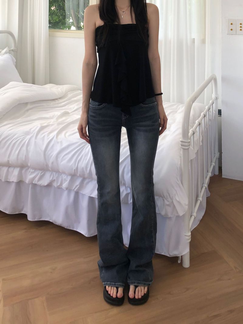 Clue Low Rise Denim Bootcut Pants (one color)