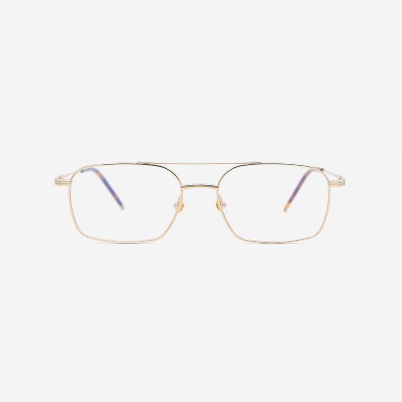 KNOUUN(ノウン)の「Knouun スクエアコンビツーブリッジメガネ ASCENT GD(ファッション小物)」