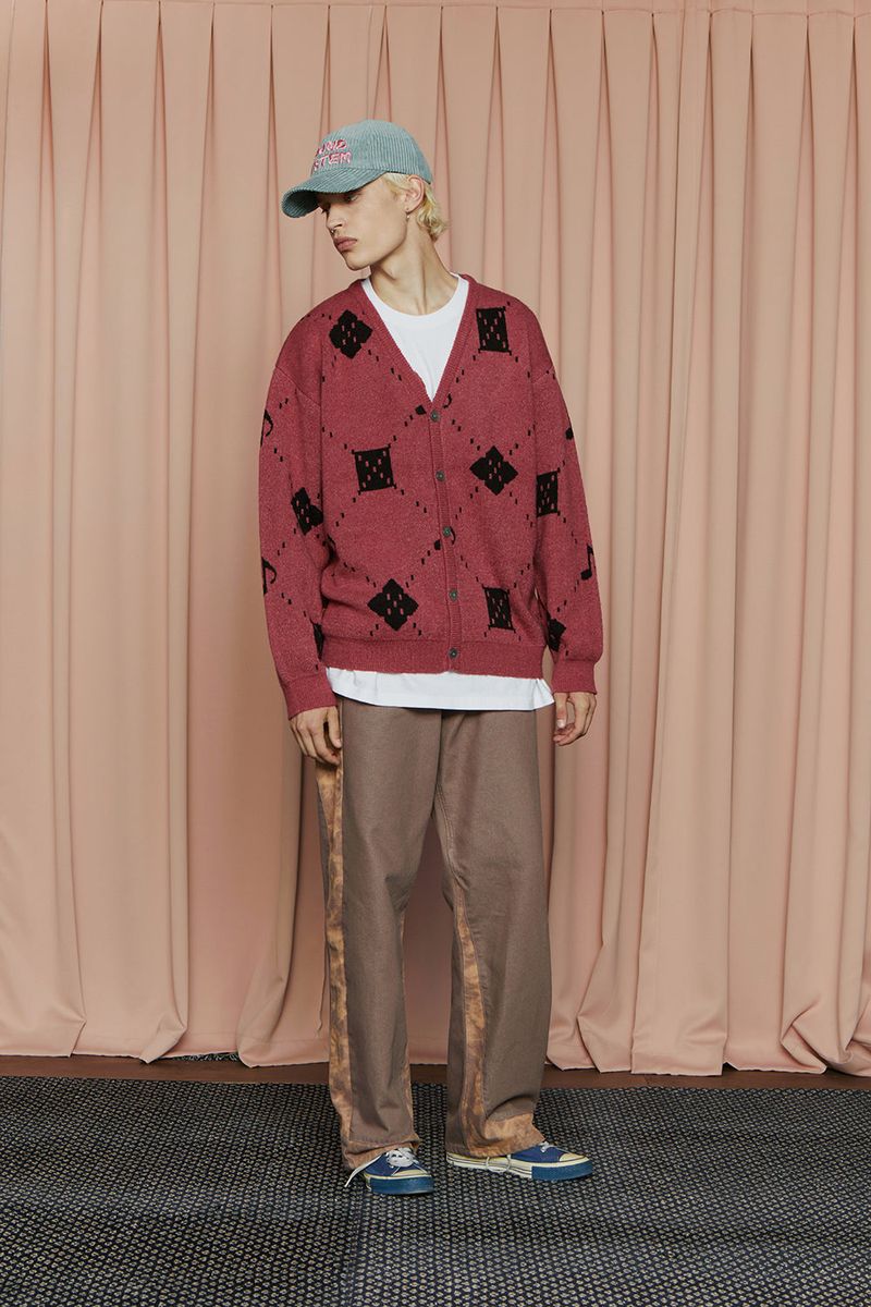 MUSIC ARGYLE CARDIGAN / PINK
