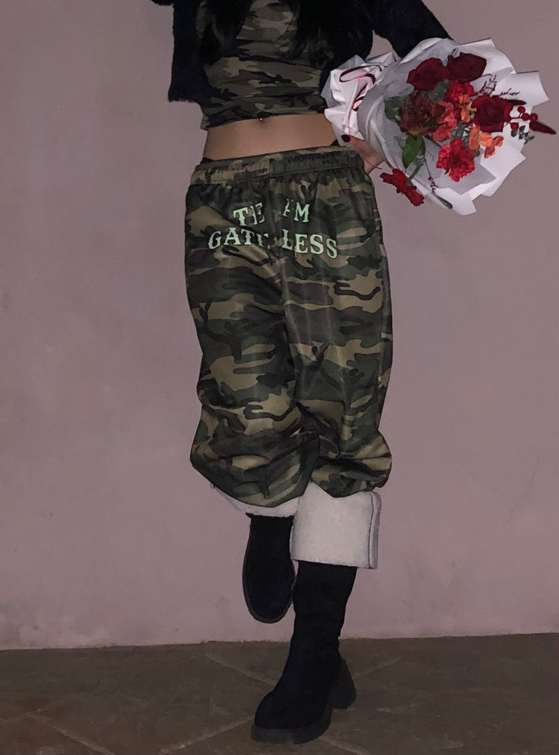 (2 Type) Patterned Wide Sweatpants