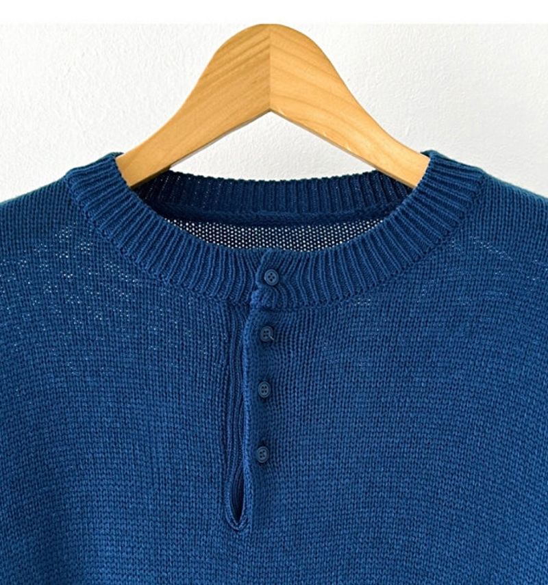 MOCA ROUND BUTTON KNIT(6COLOR)