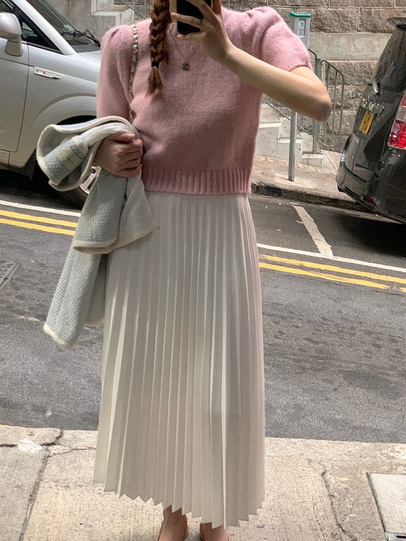 [MADE] LOVE MORE PINTUCK LONG SKIRT
