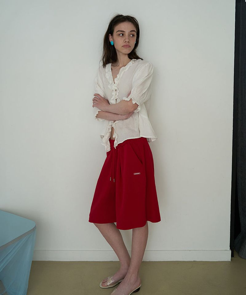WITHOUTSUMMER（ウィズアウトサマー）の「Cozy sweat shorts_red（Pants）」