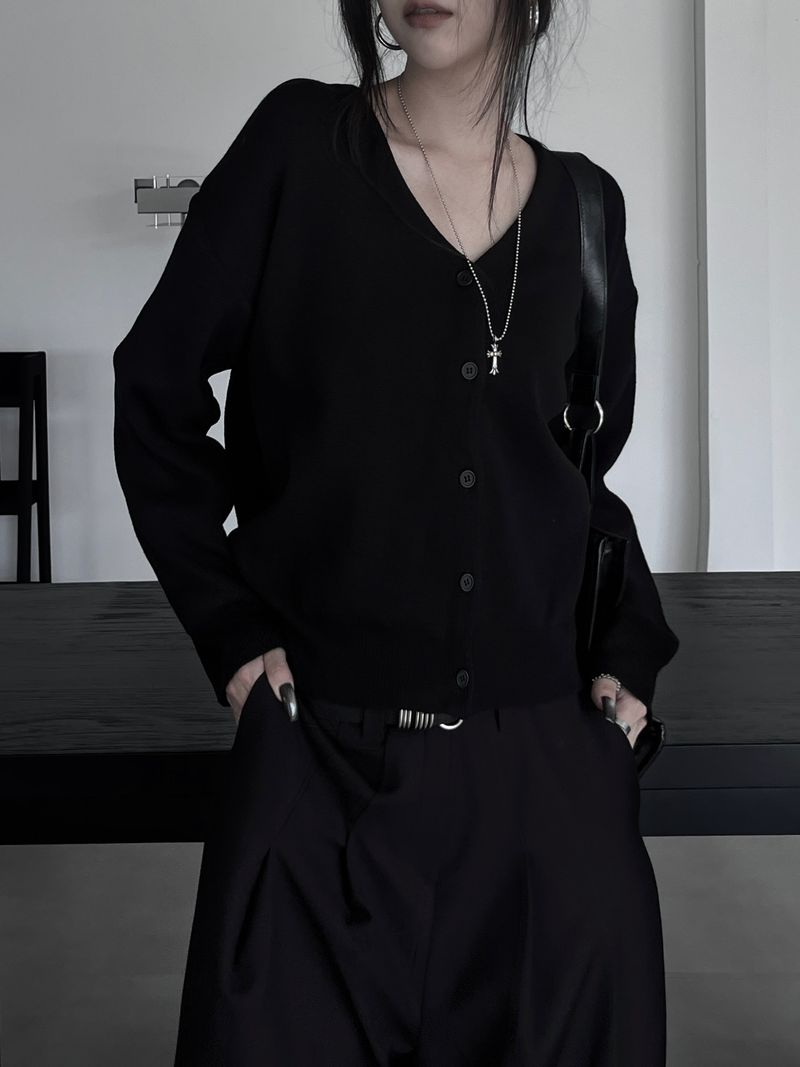 minimal basic knit cardigan (2color)