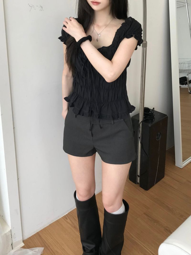 Betty Shirring Blouse (2 colors)