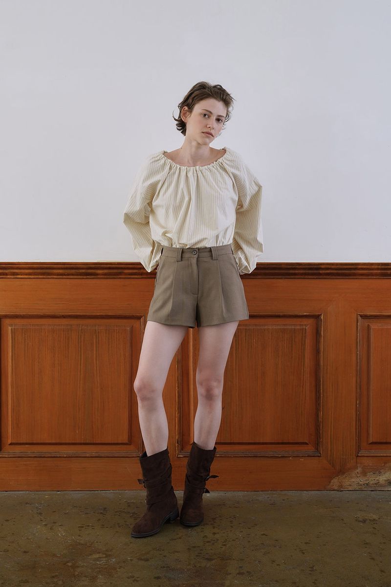 Suede buckle boots_brown