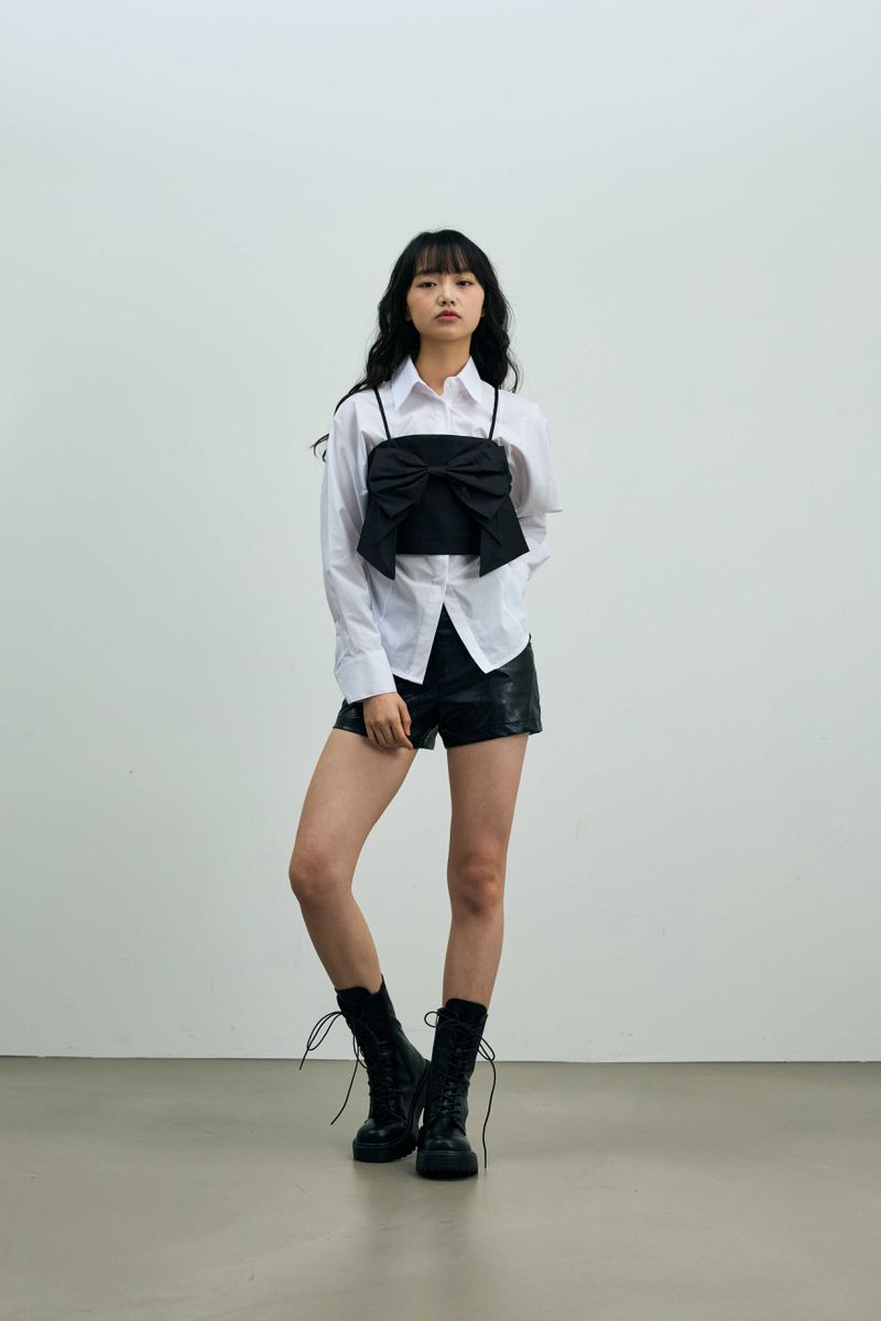 ARI RIBBON BUSTIER / BLACK