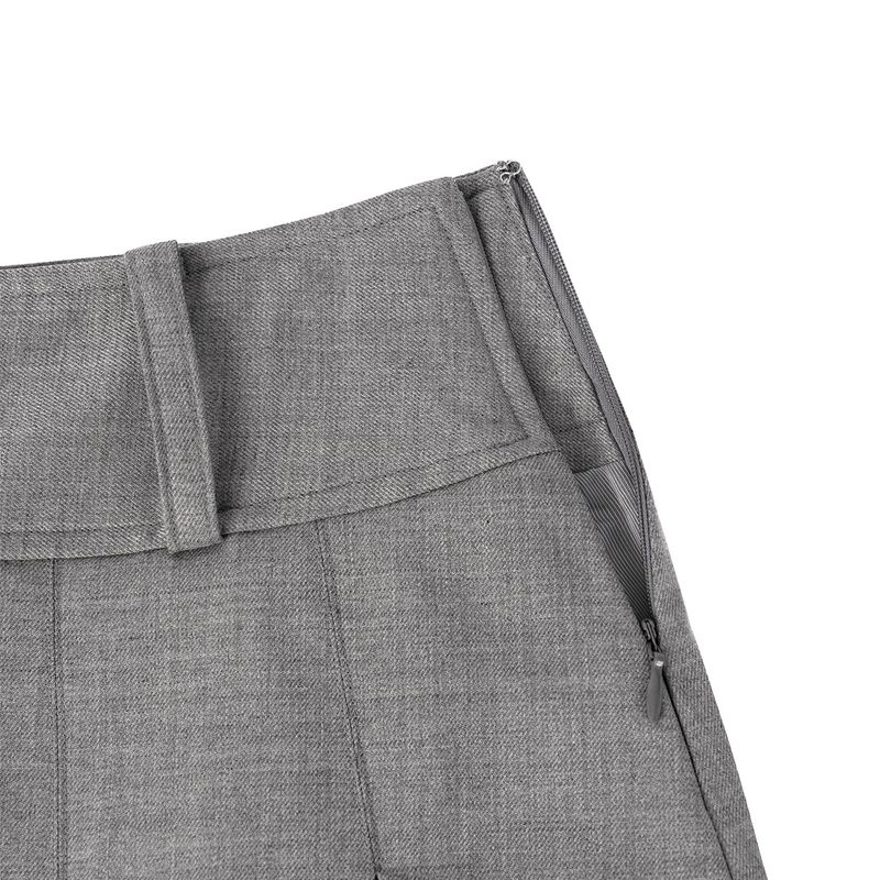 BASIC PLEATS SKIRT (GREY)