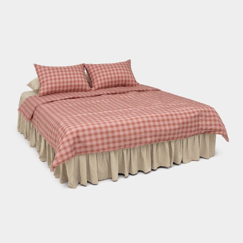 dormor(ドルモル)の「Dust-Free Vintage Check - Pink Duvet Cover - K size(Interior)」