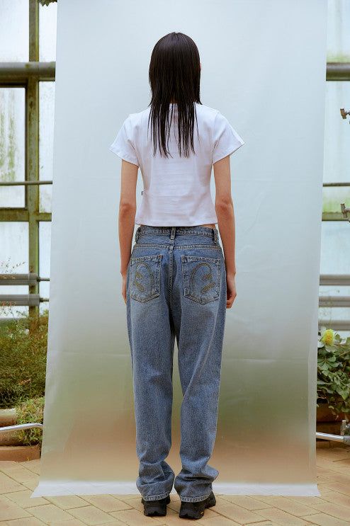 Flower Crop T-shirt (BLUE)