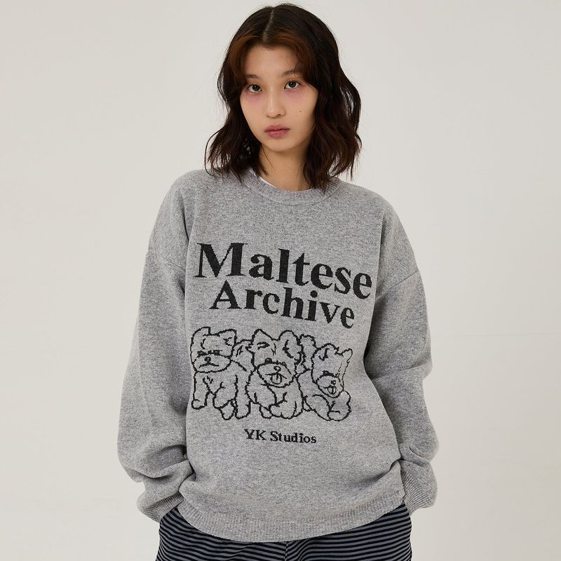 WaiKei(ワイケイ)の「Maltese archive line graphics knit(Tops)」
