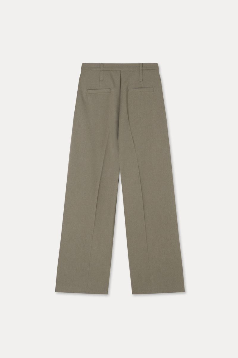 Twill Fintuck Slacks_Beige