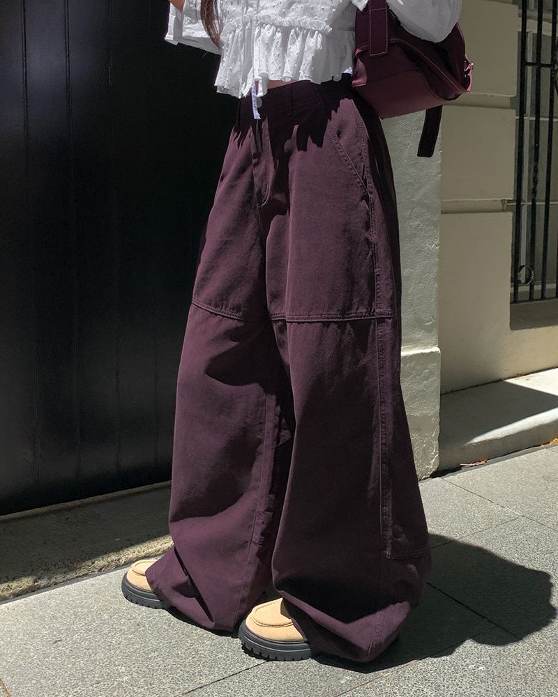 [ORIGINAL] Grape cut cotton pants
