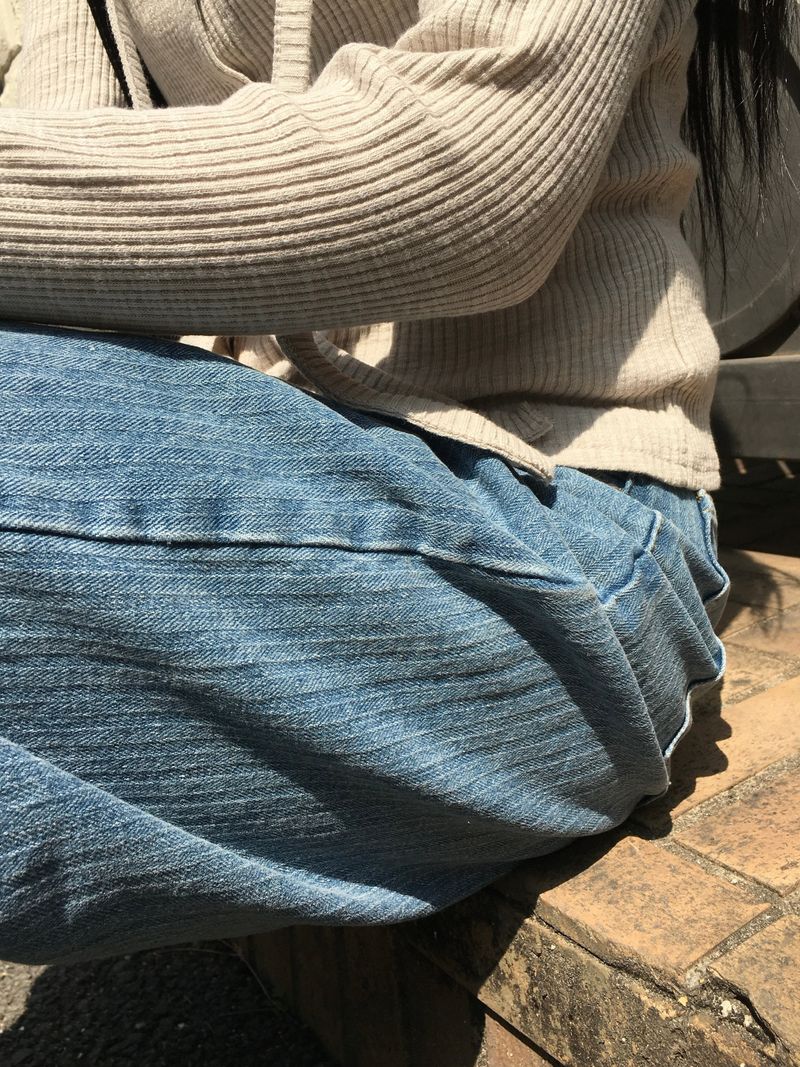 Kona Herringbone Stripe Wide Denim (3c)