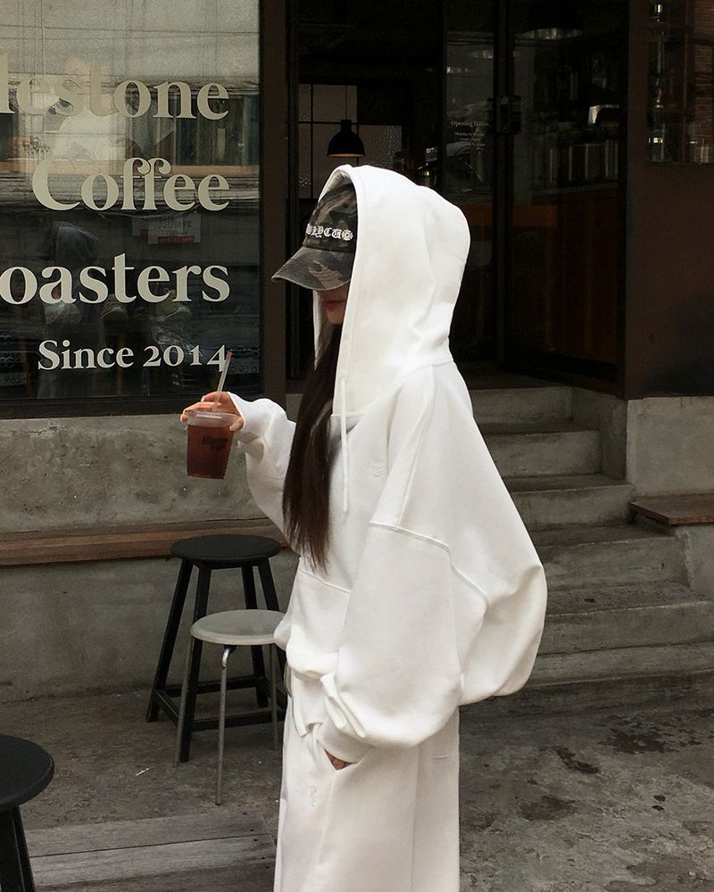 Code Oversized 2-Way Zip-Up Hoodie
