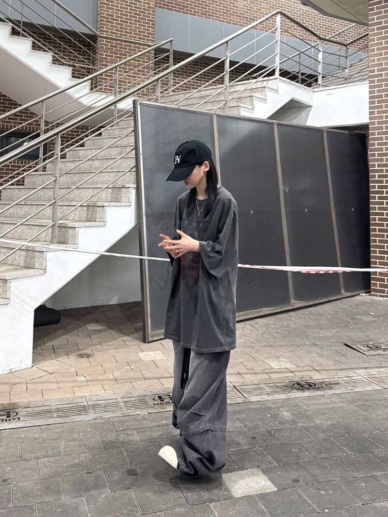 パネル デニム カーペンター パンツ