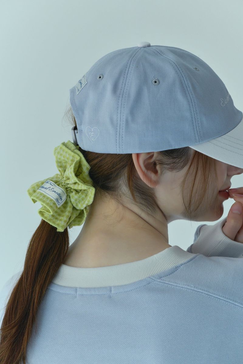 ETERNAL EMOTION(エターナルエモーション)の「VINTAGE CHECK FRILL HAIR SCRUNCH (LIGHT GREEN)(Hair Accessories)」