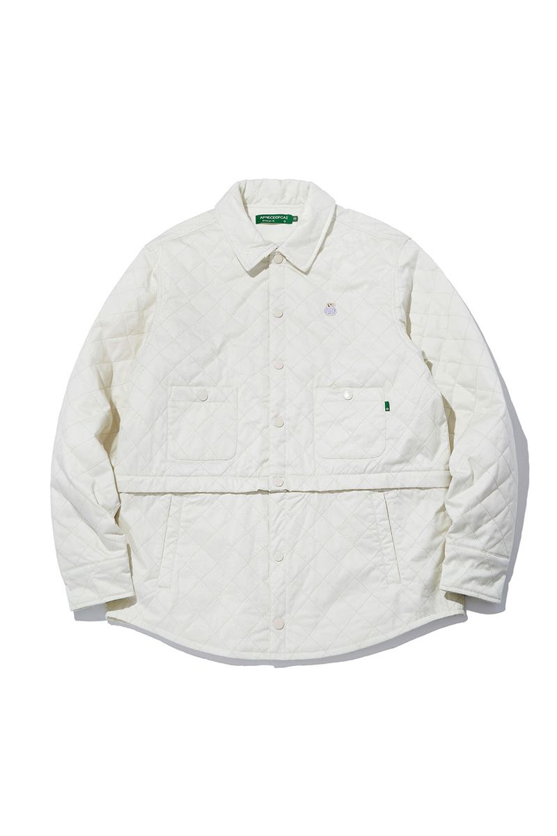 Quilting 2Way Shirt Jacket_Ivory