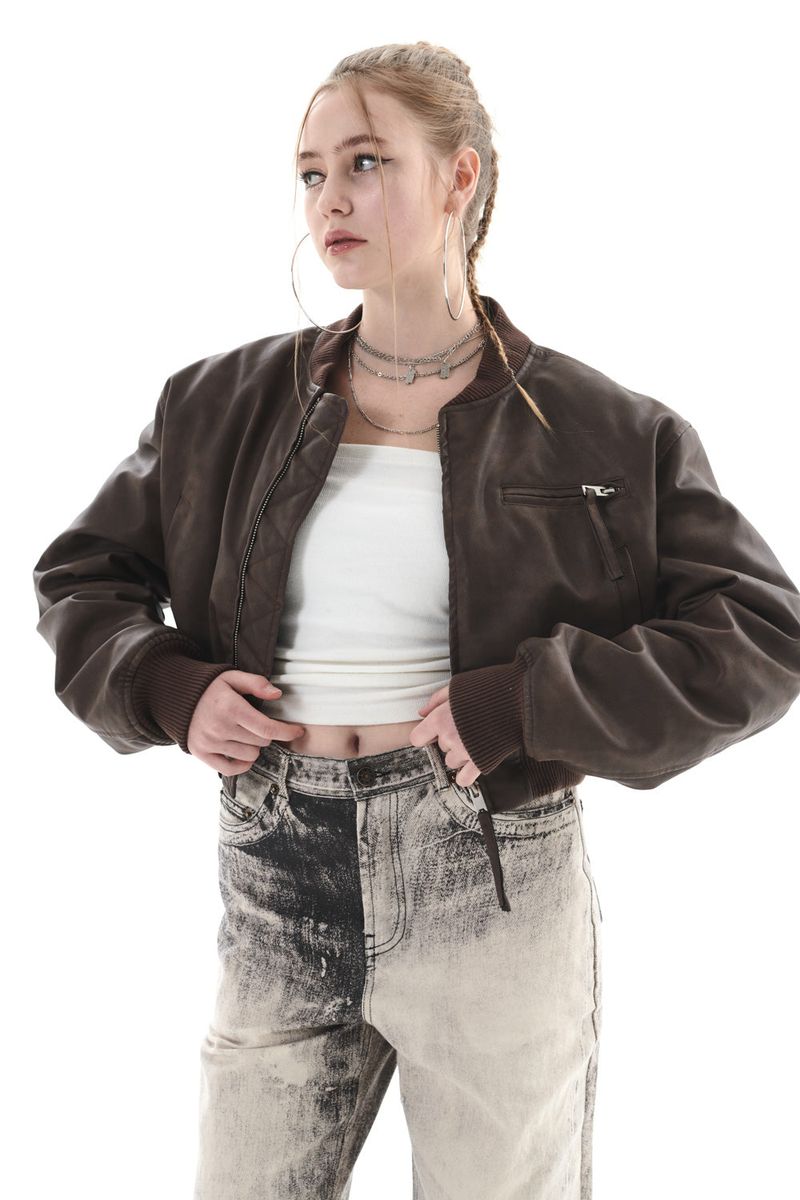 VINTAGE LEATHER JUMPER