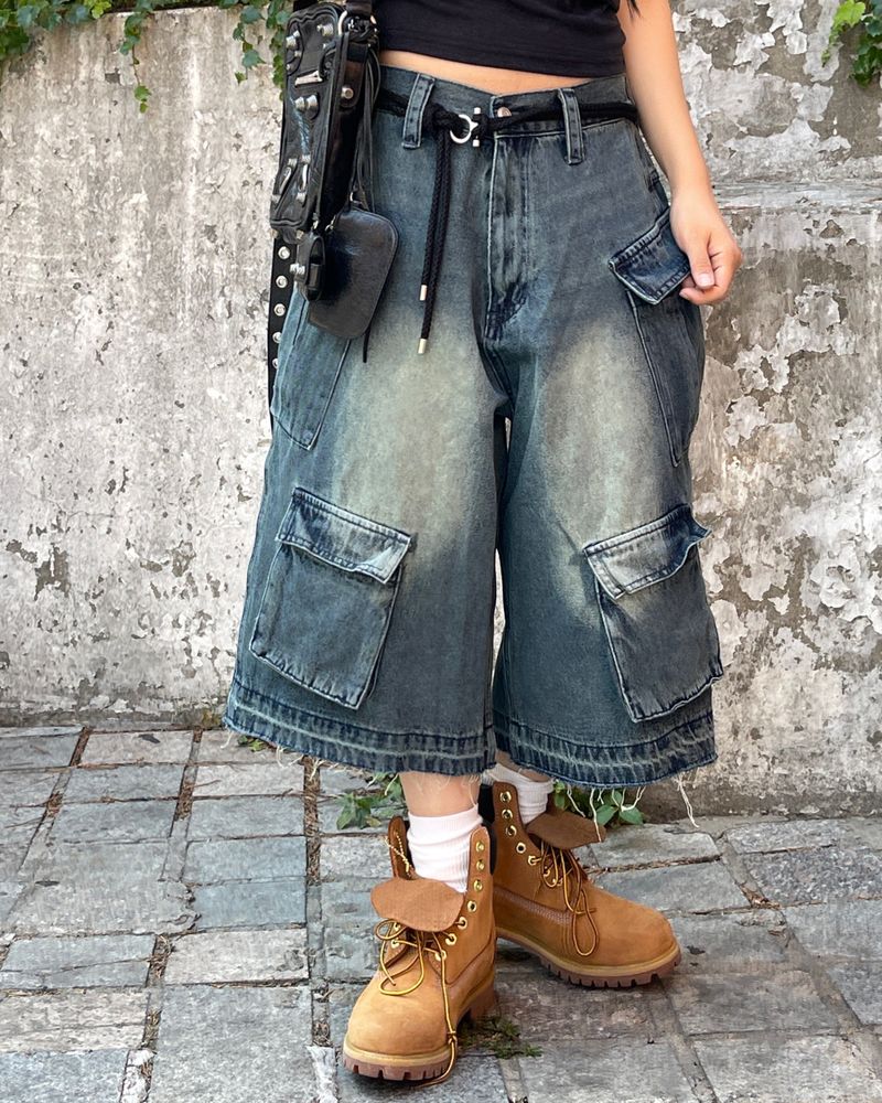 Origin Vintage Cargo Denim Bermuda Pants