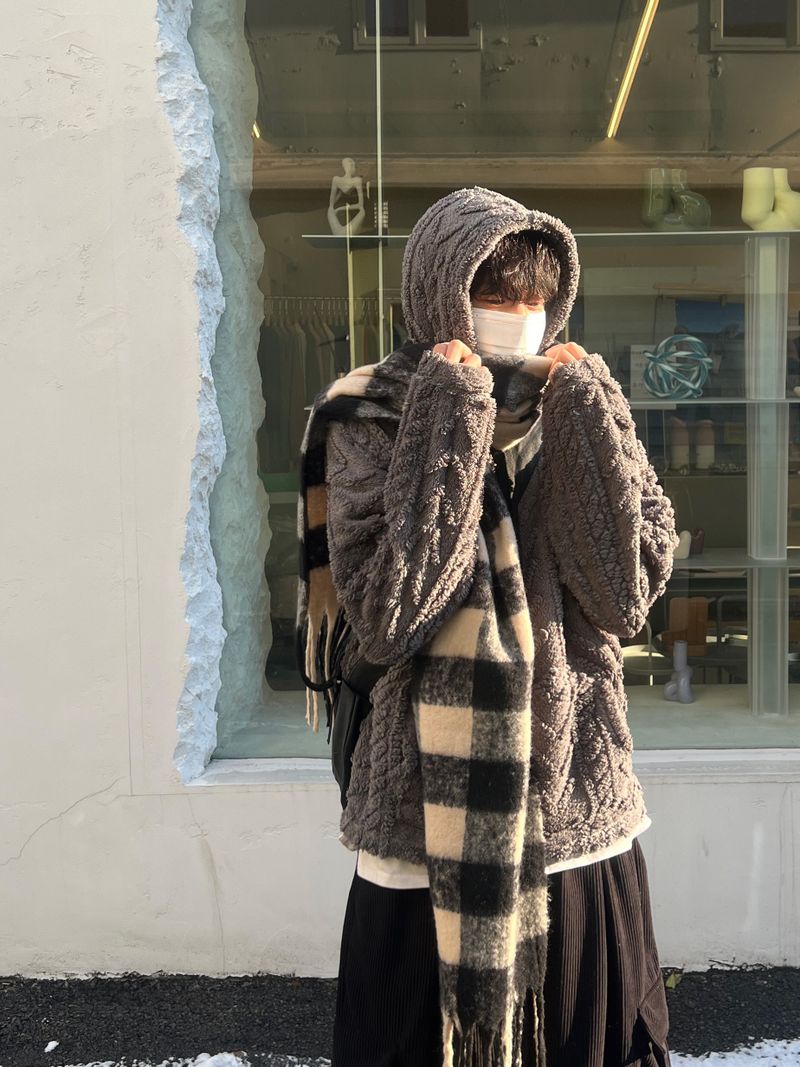 Fleece Cable Knit Hoodie (3 Colors)