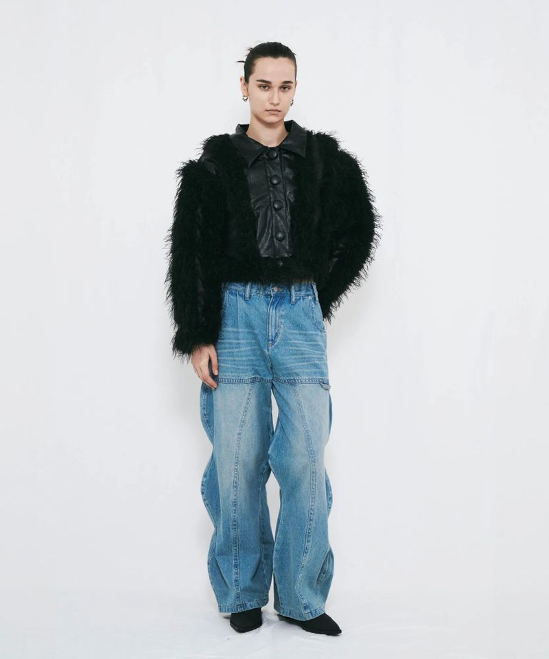 WAVE DENIM PANTS