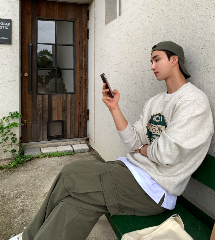 LOOKPLE（ルックプル）の「ギストディスレタリングビッグサイズボールキャップ（帽子）」