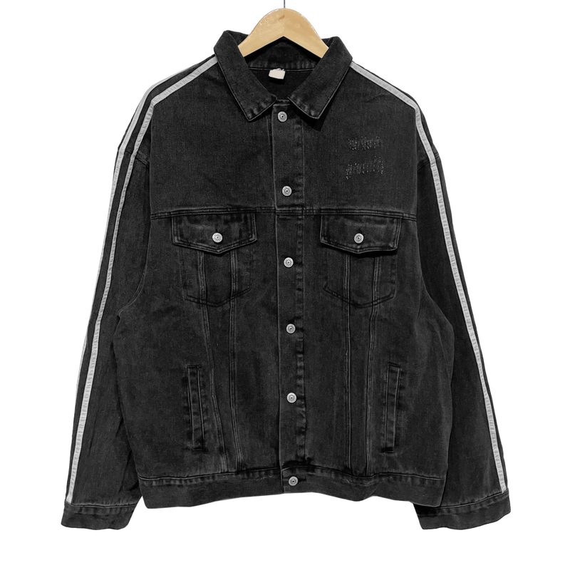 (UNISEX)トレスラインデニムジャケット