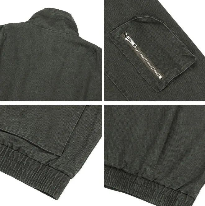 Denz Washed High-Neck Field Jacket