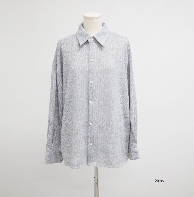 (Unisex) ブレットオーバーサイズニットシャツ