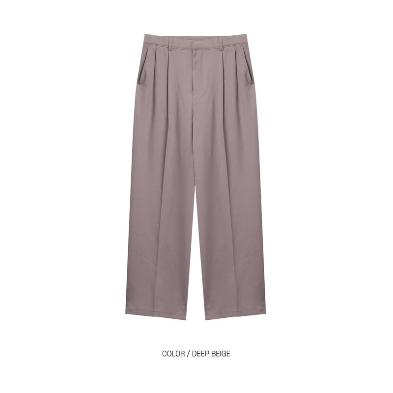 ABLE TWO TUCK WIDE SLACKS(5COLOR)