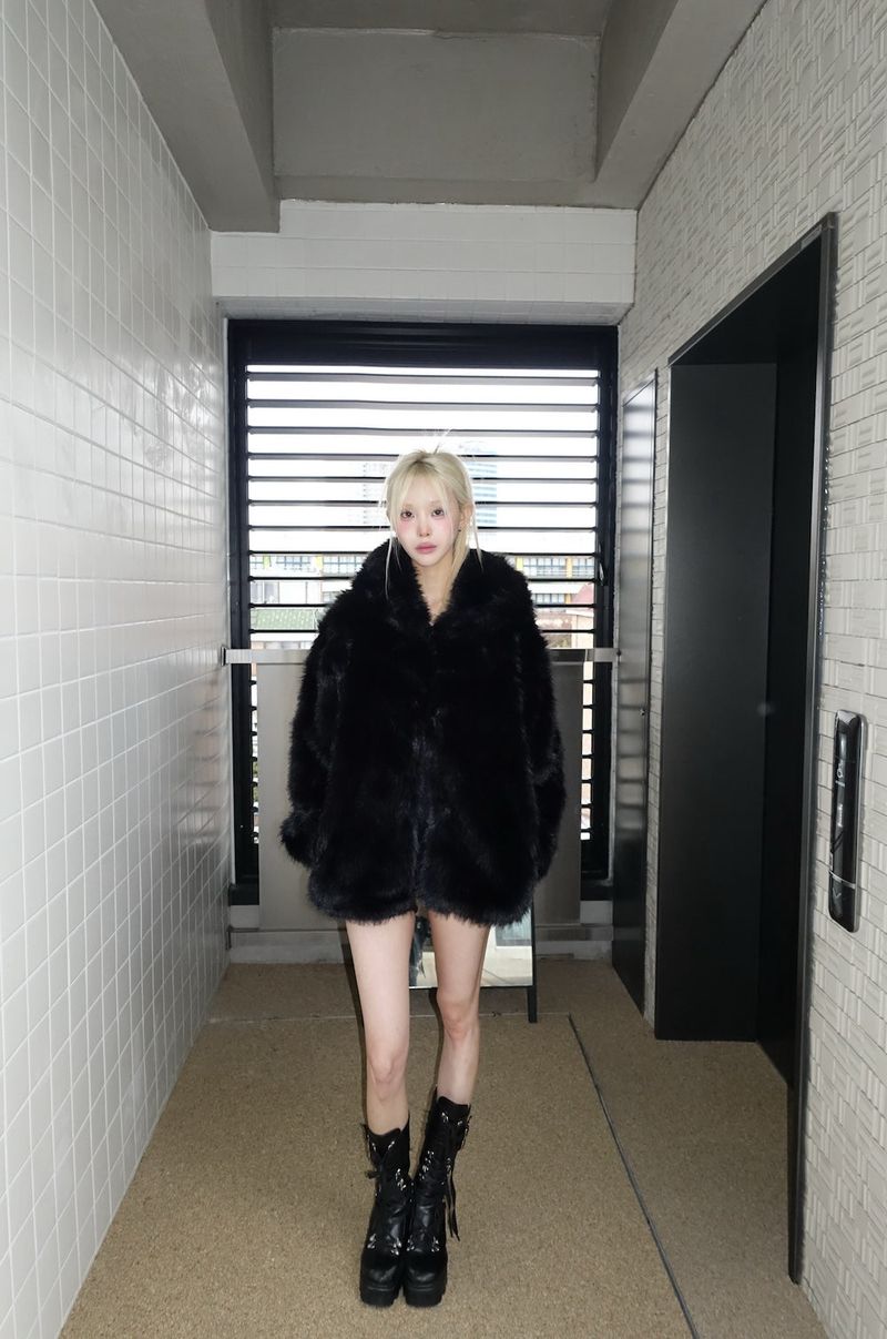 Street Hooded Fur Jacket