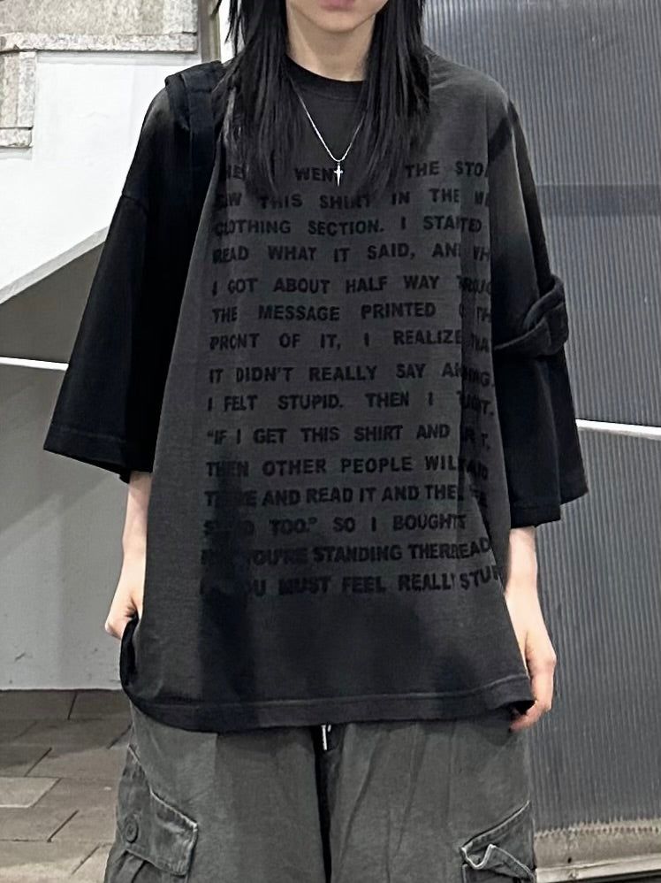 vintage text washed t-shirt