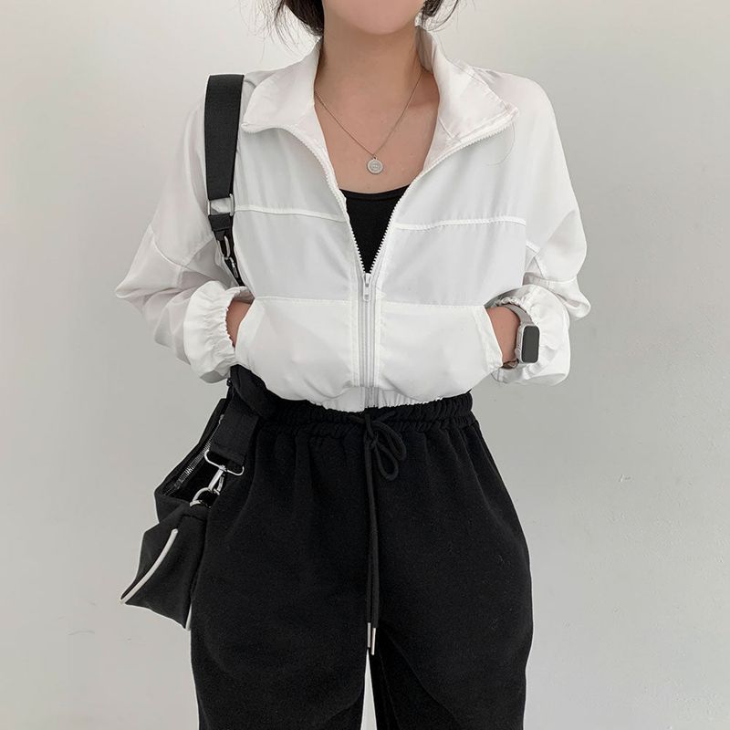 high neck windbreaker