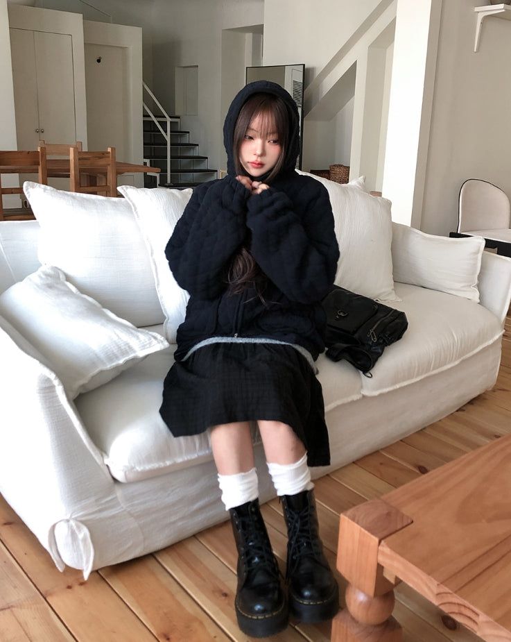 Kotori slit check midi skirt