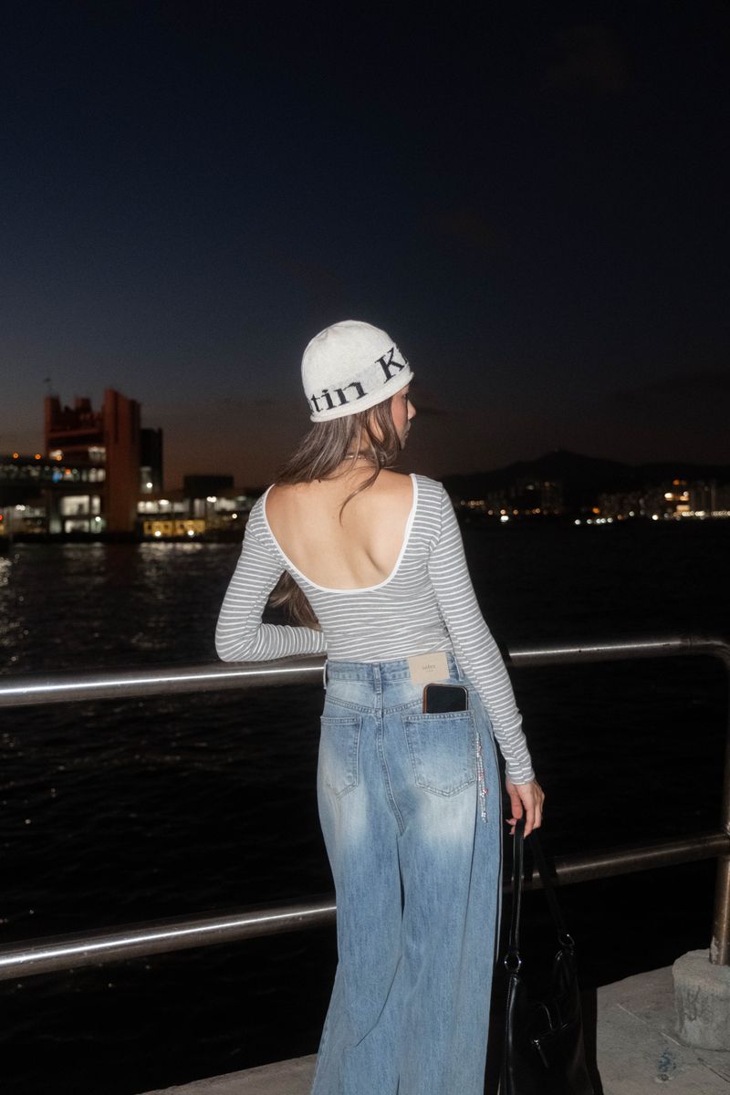 We Fell In Love In Reality（ウィ フェル イン ラブ イン リアリティ）の「Backless Bodysuit Stripes - 2 colours（Tops）」