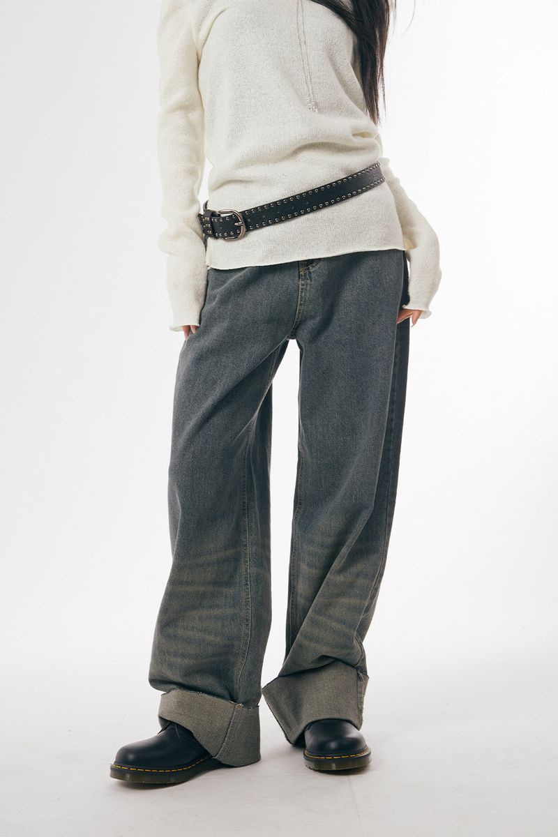 Raucohouse（ラウコハウス）の「Tiger rough crop roll-up denim pants（Pants）」