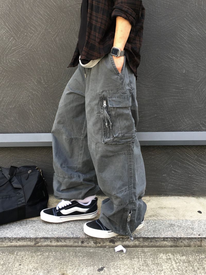 Bexer Multi-Pocket Wide Pants 3C