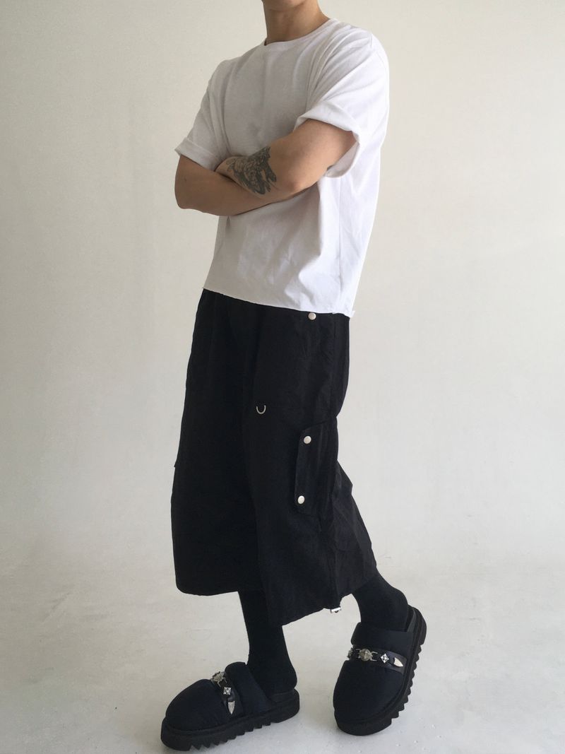 strap pintuck bermuda pants(3colors)