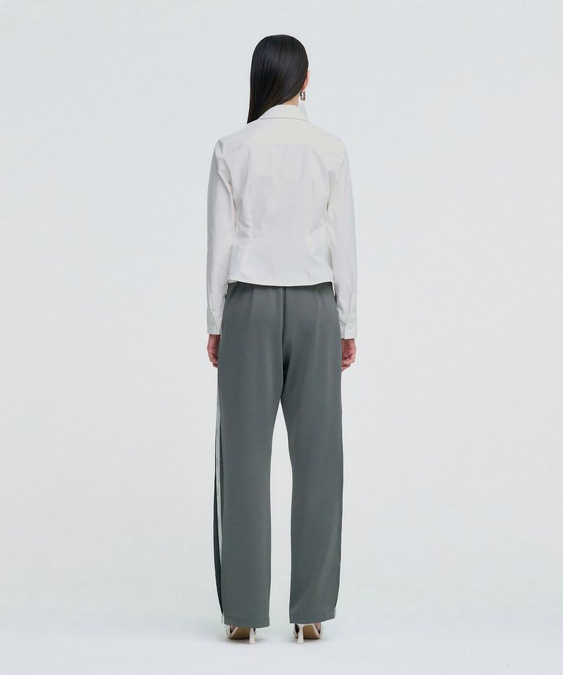 Logo Tape Track Pants _ GREY