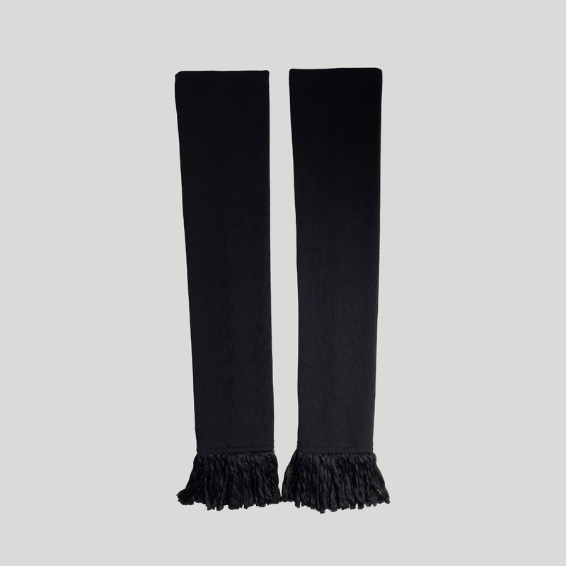 KNIT FRINGE LEG WARMER