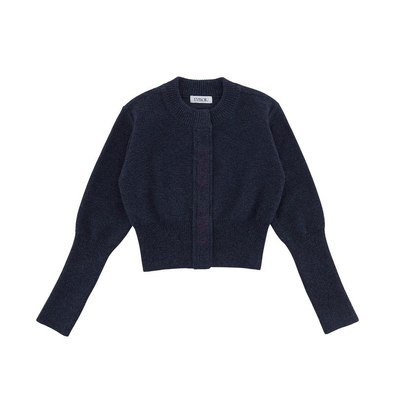 ALPACA SLIM CARDIGAN - MULBERRY NAVY