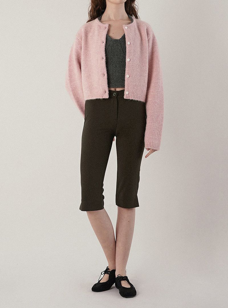 Line capri pants_brown