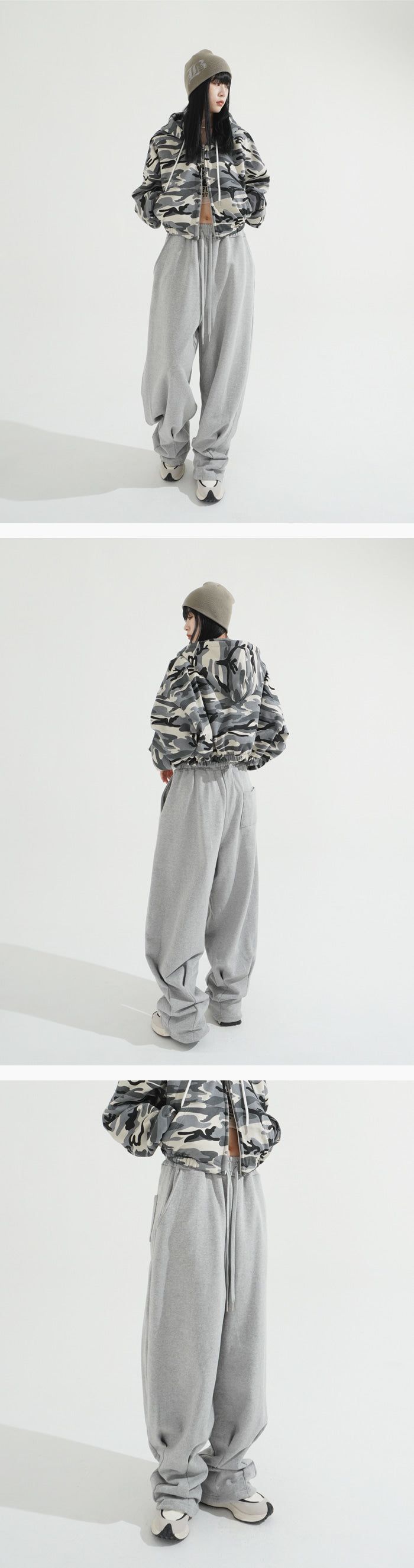 Hem Pintuck Balloon Sweatpants