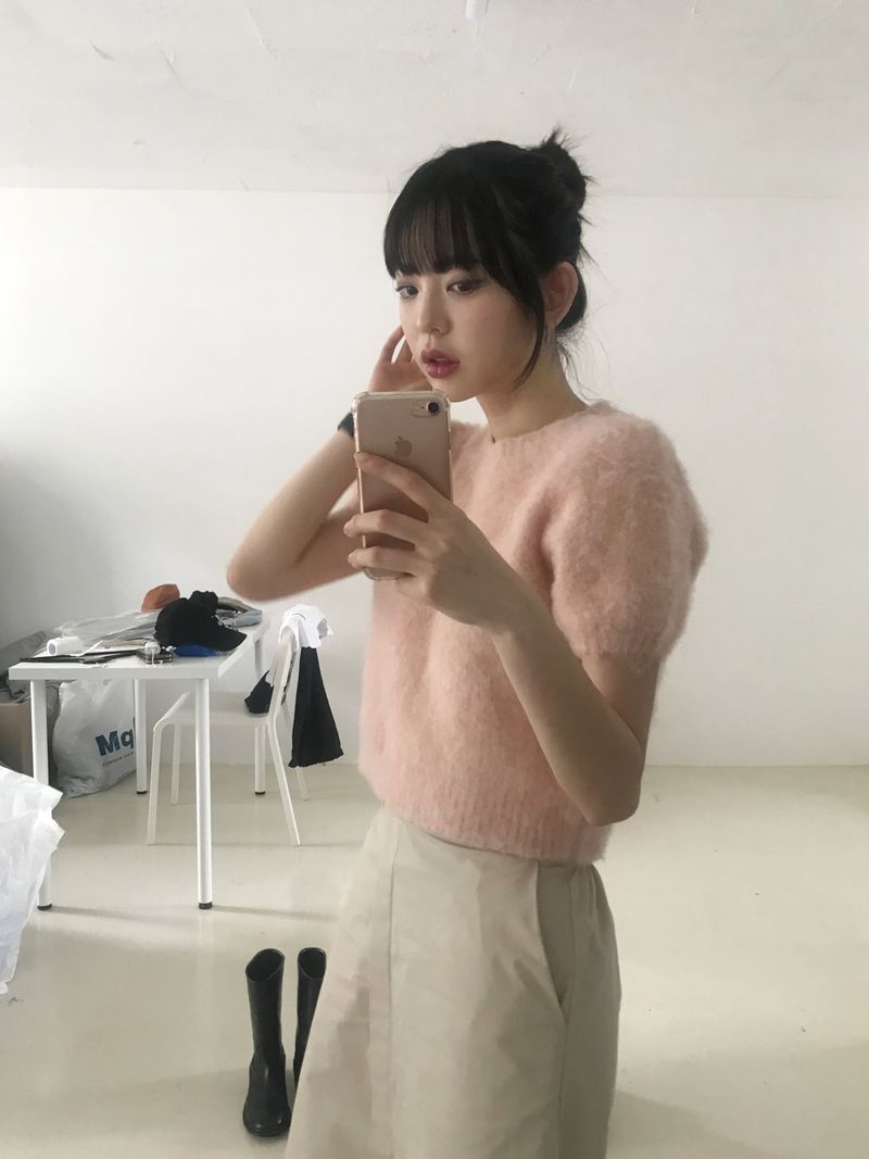 Harney button long skirt
