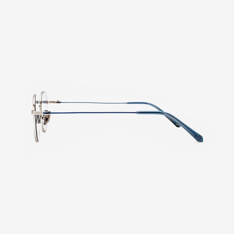 Knouun Round titanium glasses CODE. 103. B Silver