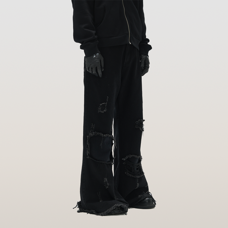 RELABEL 23AW Double Wash Ripped Jeans